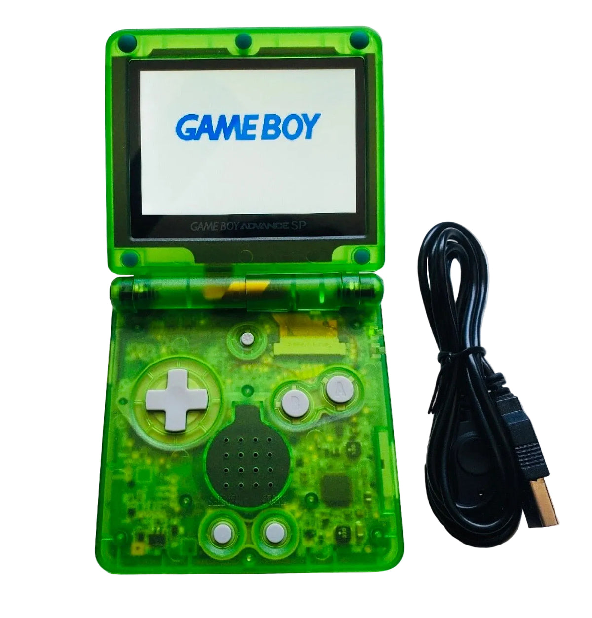 Custom Game Boy Sp (Clear Green, IPS screen, Type C)