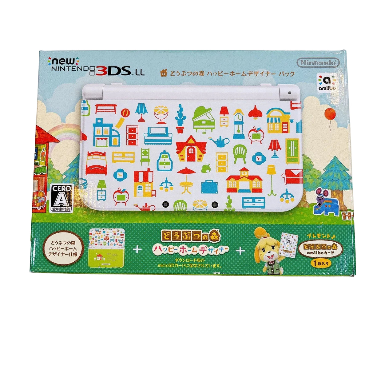 New Nintendo 3DS LL Animal Crossing Happy Home Designer Pack — Japanese Limited Edition, Boxed
