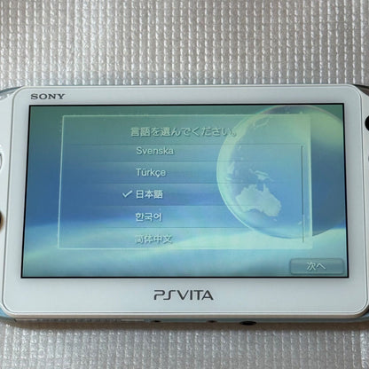 Sony PS Vita 2000 Slim — Aqua Blue — Japanese Edition, Boxed