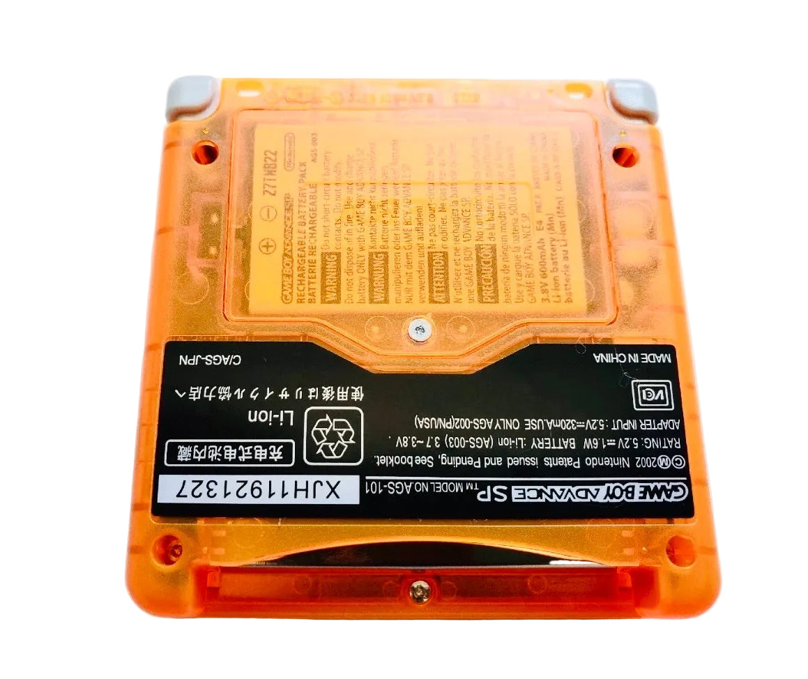 Custom Game Boy Sp (Clear Orange, IPS screen, Type C)