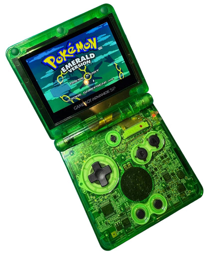 Custom Game Boy Sp (Clear Rayquaza, IPS screen, Type C)